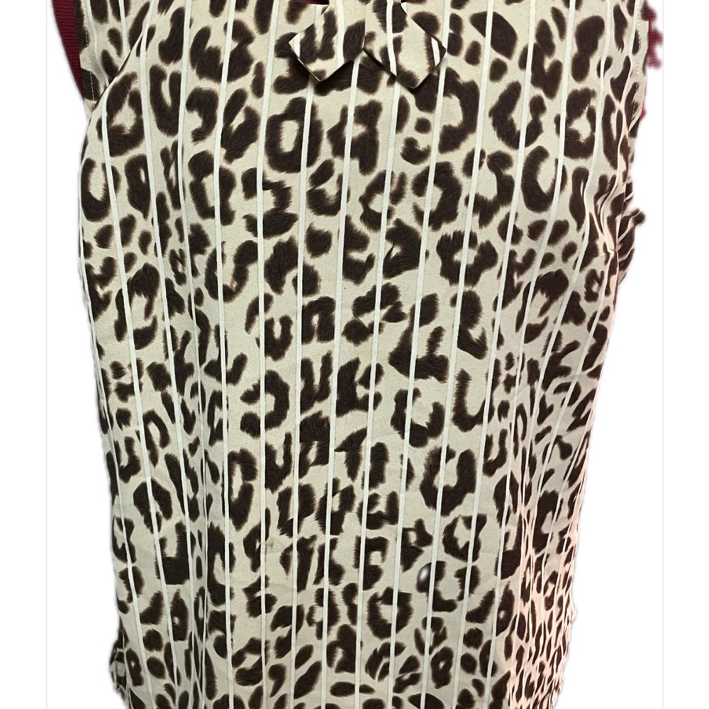 Cabi Women's Top Tank Ginger Leopard Strips Print Sleeveless
Brown Tan Sz M